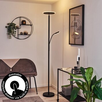 Lampadaire Wonsbek LED Noir, 2 lumières