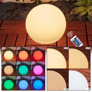 Lampe solaires Ykullen LED Noir, 1 lumière, Télécommandes, Changeur de couleurs