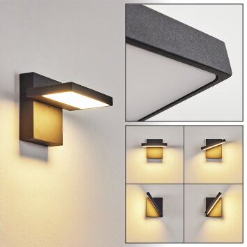 Applique murale d'extérieur Lyckan LED Noir, 1 lumière