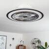 Ventilateur de plafond Terradura LED Chrome, Noir, Blanc, 1 lumière, Télécommandes