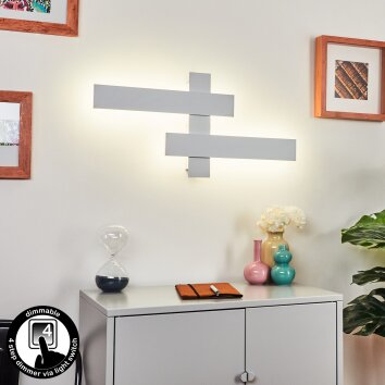 Applique murale Cuchara LED Blanc, 2 lumières