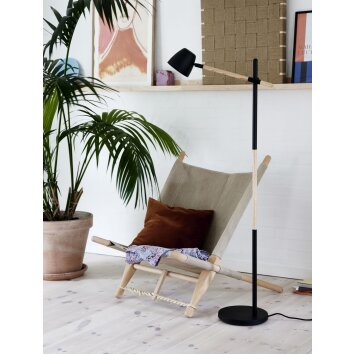 Lampadaire Nordlux THEO Bois clair, Noir, 1 lumière