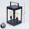 lampe solaire Sciolze LED Noir, Transparent, 2 lumières