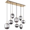 Suspension Globo BLACKY Laiton, 8 lumières