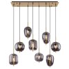 Suspension Globo BLACKY Laiton, 8 lumières