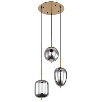 Suspension Globo BLACKY I Laiton, 3 lumières