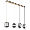 Suspension Globo BLACKY I Laiton, 4 lumières