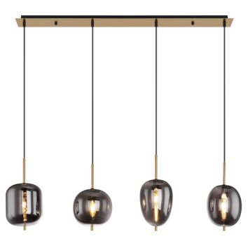 Suspension Globo BLACKY I Laiton, 4 lumières