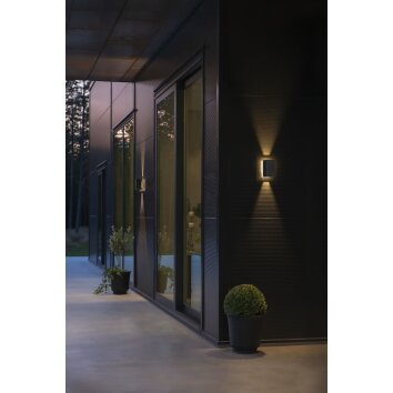 Applique murale d'extérieur Konstsmide Cremona LED Anthracite, 3 lumières