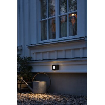 Applique murale d'extérieur Konstsmide Chieri LED Noir, 14 lumières