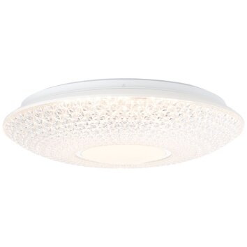 Plafonnier Brilliant Nunya LED Chrome, Blanc, 1 lumière