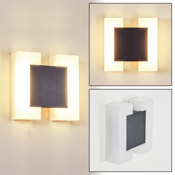 Applique murale d'extérieur Zoppola LED Anthracite, Blanc, 2 lumières