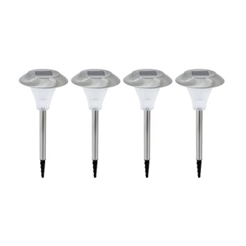 Lot de 5 lampes solaires Eglo SHINE LED Acier inoxydable, 4 lumières