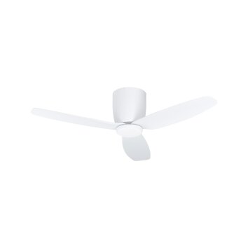 Ventilateur de plafond Eglo BAVARO LED Blanc, 1 lumière