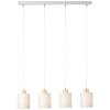 Suspension Brilliant Vonnie Gris, Bois clair, 4 lumières