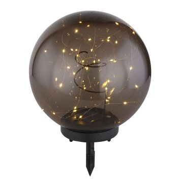 lampe solaire Globo LED Noir, 40 lumières