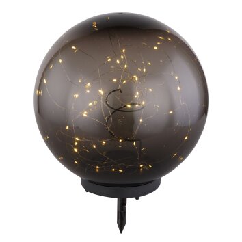 lampe solaire Globo LED Noir, 50 lumières