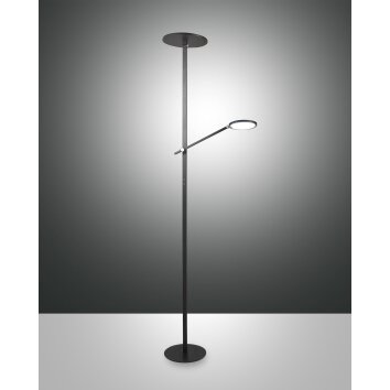 Lampadaire Fabas Luce Regina LED Noir, 2 lumières