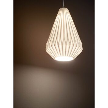 Suspension Fabas Luce Vigor Blanc, 1 lumière