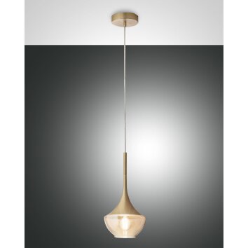 Suspension Fabas Luce Apollo Laiton, 1 lumière