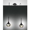 Suspension Fabas Luce Apollo Noir, 2 lumières