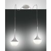 Suspension Fabas Luce Apollo Blanc, 2 lumières