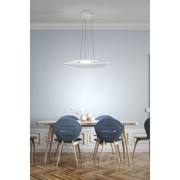 Suspension Fabas Luce Vela LED Blanc, 1 lumière