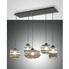 Suspension Fabas Luce Gillis Noir, 5 lumières