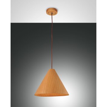 Suspension Fabas Luce Esino Bois clair, 1 lumière