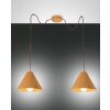 Suspension Fabas Luce Esino Bois foncé, 2 lumières