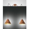 Suspension Fabas Luce Esino Bois clair, 2 lumières