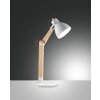 Lampe de table Fabas Luce Sveva Bois clair, Blanc, 1 lumière