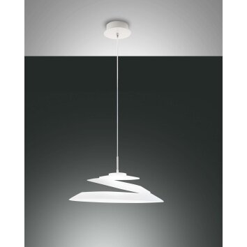 Suspension Fabas Luce Aragon LED Blanc, 1 lumière