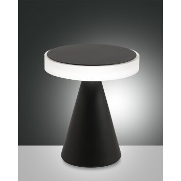 Lampe de table Fabas Luce Neutra LED Noir, 1 lumière