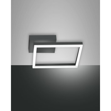 Applique murale Fabas Luce Bard LED Anthracite, 1 lumière