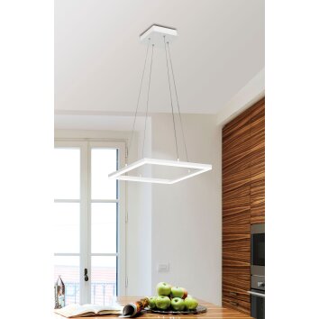 Suspension Fabas Luce Bard LED Blanc, 1 lumière