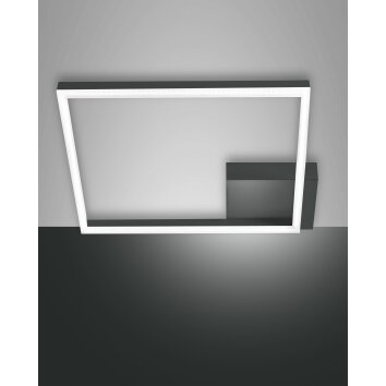 Plafonnier Fabas Luce Bard LED Anthracite, 1 lumière