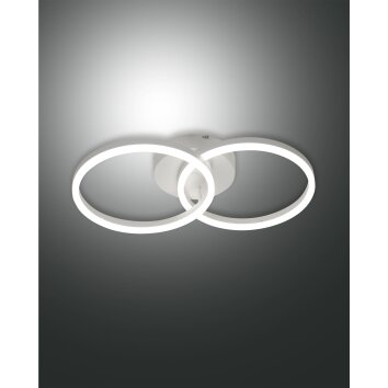 Applique murale Fabas Luce Giotto LED Blanc, 2 lumières