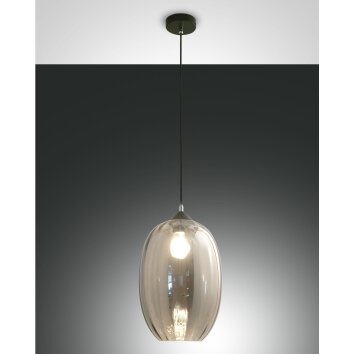 Suspension Fabas Luce Infinity Noir, 1 lumière