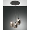 Suspension Fabas Luce Infinity Noir, 3 lumières