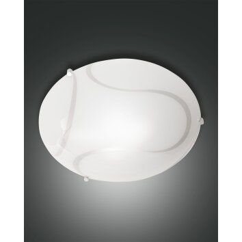 Plafonnier Fabas Luce Magma Blanc, 2 lumières