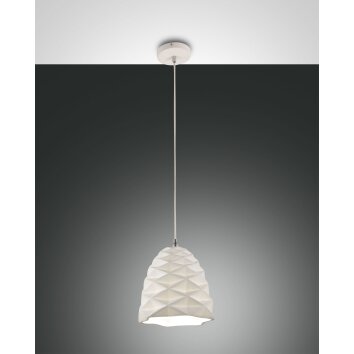 Suspension Fabas Luce Duchessa Blanc, 1 lumière