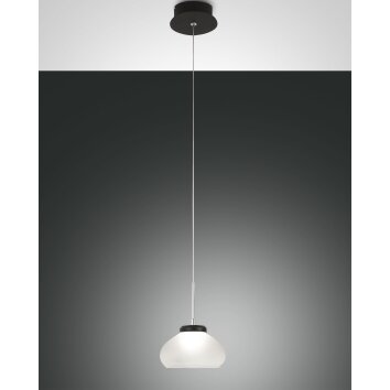 Suspension Fabas Luce Arabella LED Noir, 1 lumière