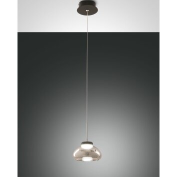 Suspension Fabas Luce Arabella LED Noir, 1 lumière