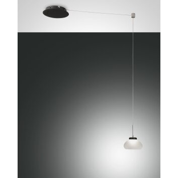 Suspension Fabas Luce Arabella LED Noir, 1 lumière