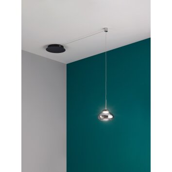 Suspension Fabas Luce Arabella LED Noir, 1 lumière