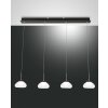 Suspension Fabas Luce Arabella LED Noir, 4 lumières