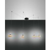 Suspension Fabas Luce Arabella LED Noir, 4 lumières