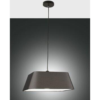 Suspension Fabas Luce Allegra Noir, 1 lumière