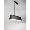 Suspension Fabas Luce Allegra Noir, 2 lumières